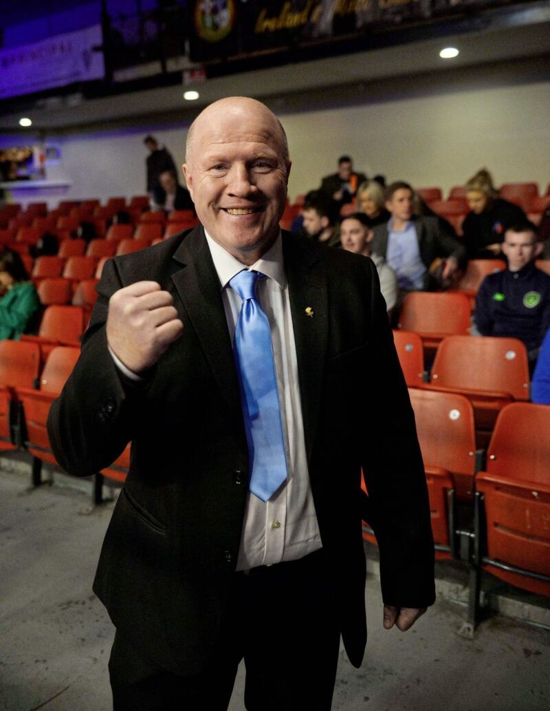 As a coach with Drimnagh Boxing Club and the Irish Athletic Boxing Association, Michael Carruth remains a familiar figure at the National Stadium. Picture by Mark Marlow 