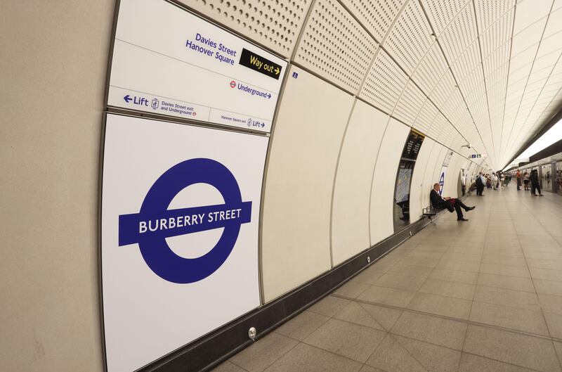 London’s Bond Street station was transformed into Burberry Street station for the duration of London Fashion Week in 2023