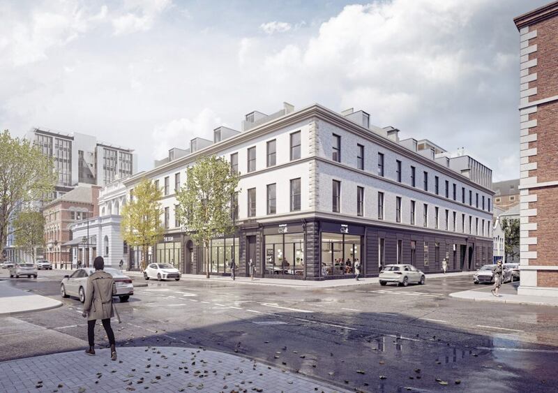 Image released in support of the proposal for a new 91-bedroom hotel on Belfast&#39;s Bedford Street, operated by the Press Up Group. 