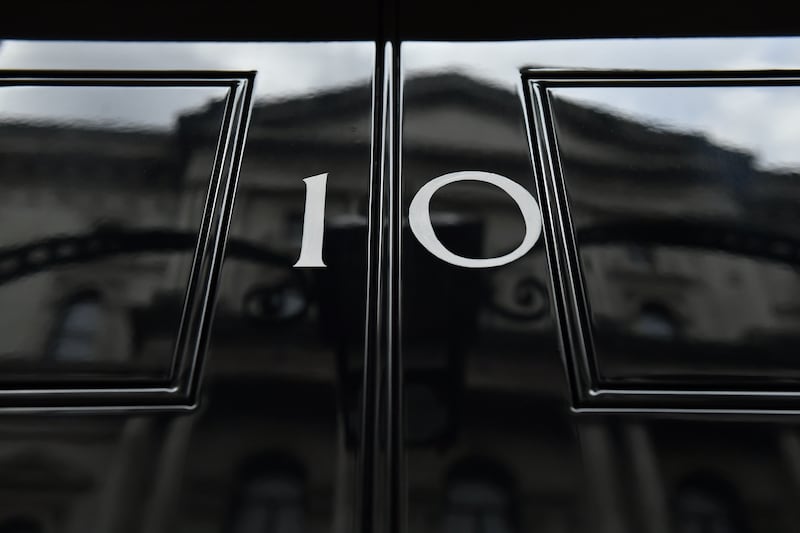 The front door of number 10 Downing Street in London where four Tory PMs served after David Cameron