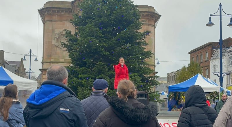 SOS Causeway Hospital Chairperson, Gemma Brolly, was among those speaking at the rally (Gemma Brolly)