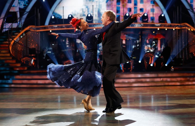 Chris McCausland and Dianne Buswell performing their waltz to You’ll Never Walk Alone