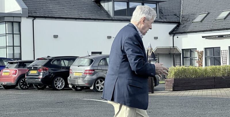 Former DUP leader Peter Robinson at the La Mon Hotel and Country Club 