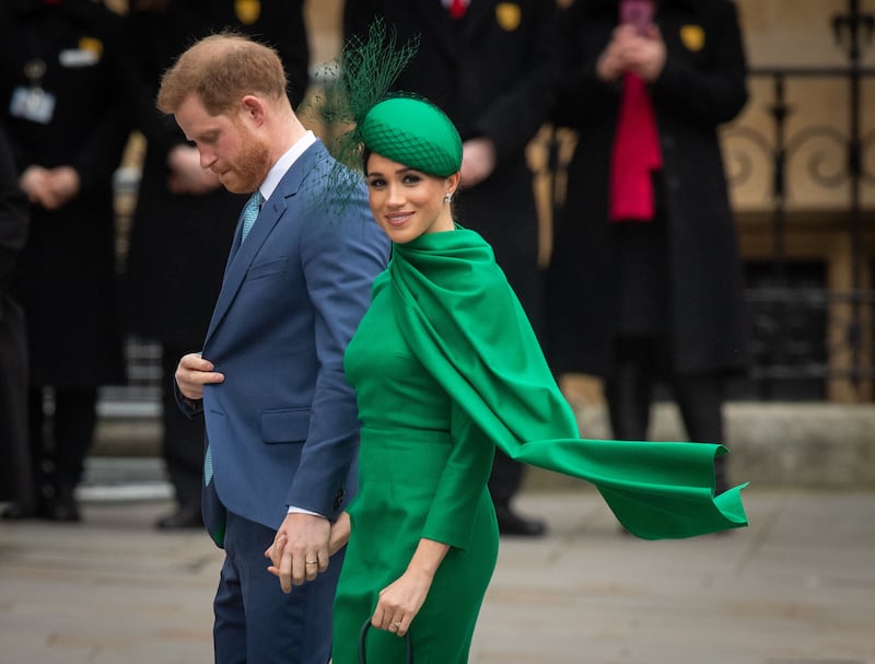 The Duke and Duchess of Sussex arrive at a Commonwealth Service at Westminster Abbey