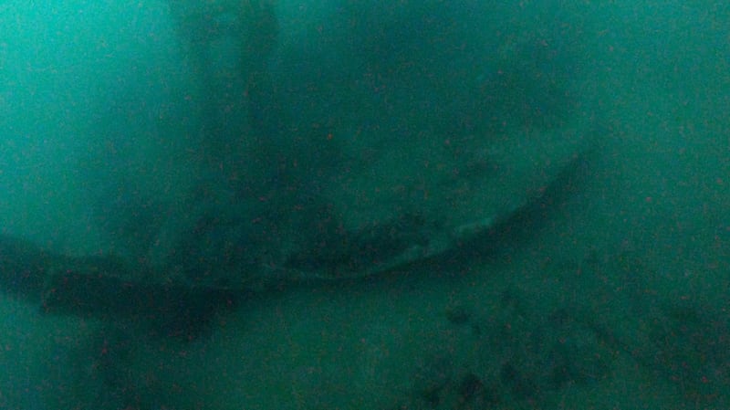 The bow of the Pin Wreck