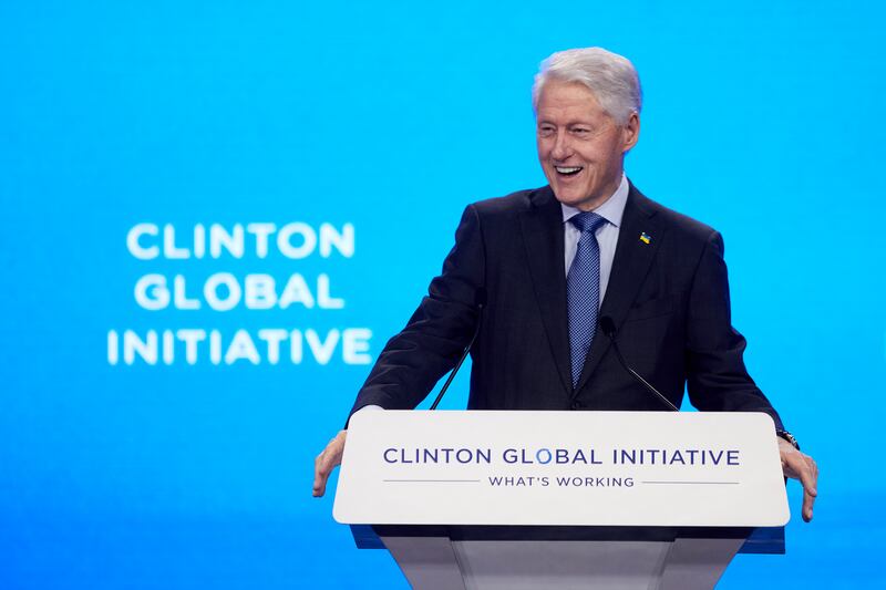 Former US president Bill Clinton (Andres Kudacki/AP)