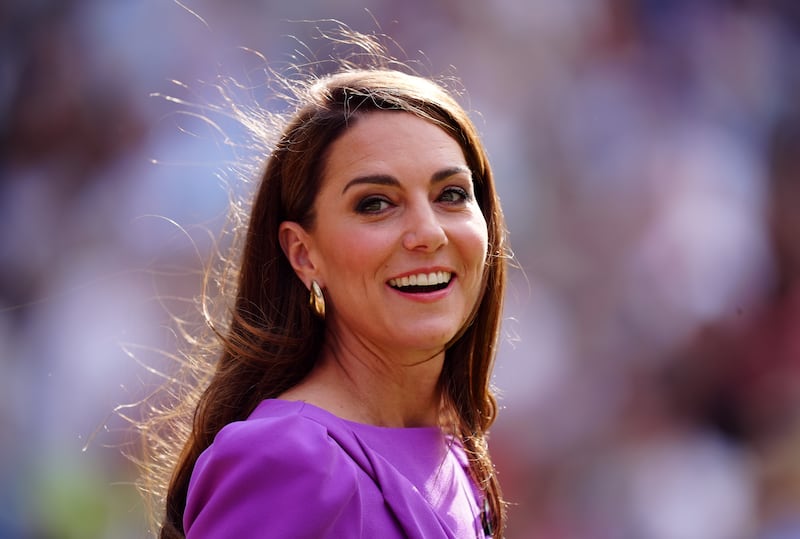 The Princess of Wales during the trophy presentation for the Gentlemen’s Singles at Wimbledon last weekend