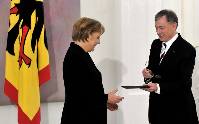 Mr Kohler was German president for the earlier part of Angela Merkel’s time as chancellor (AP)