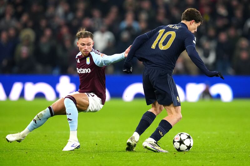 Aston Villa’s Matty Cash (left) took the positives from the goalless draw with Juventus