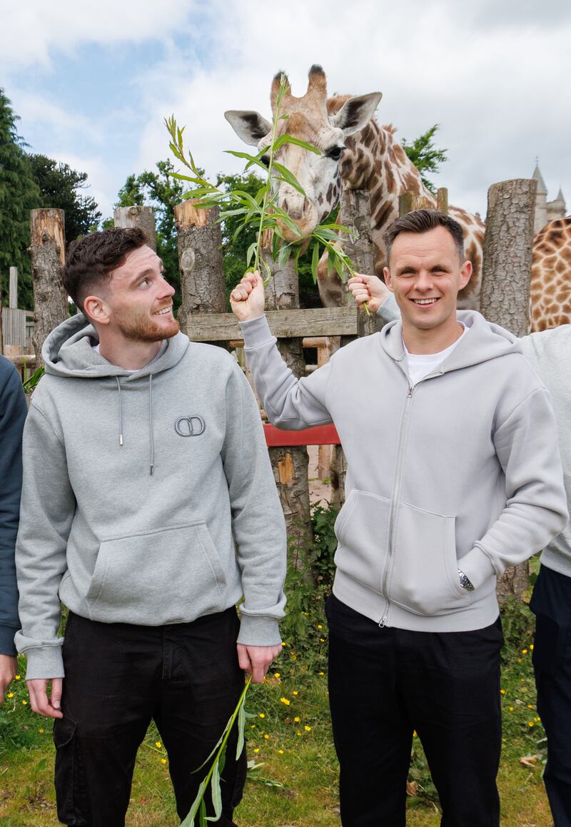 Robertson and Shankland during a visit to Blair Drummond Safari Park on Saturday