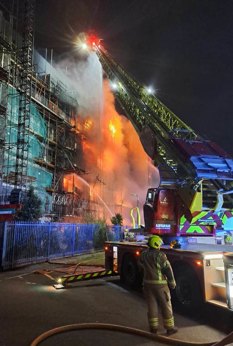 Four people were treated at the scene by the London Ambulance Service, the LFB said