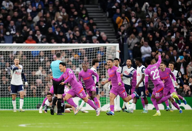 Hwang Hee-Chan (second left) gave Wolves an early lead