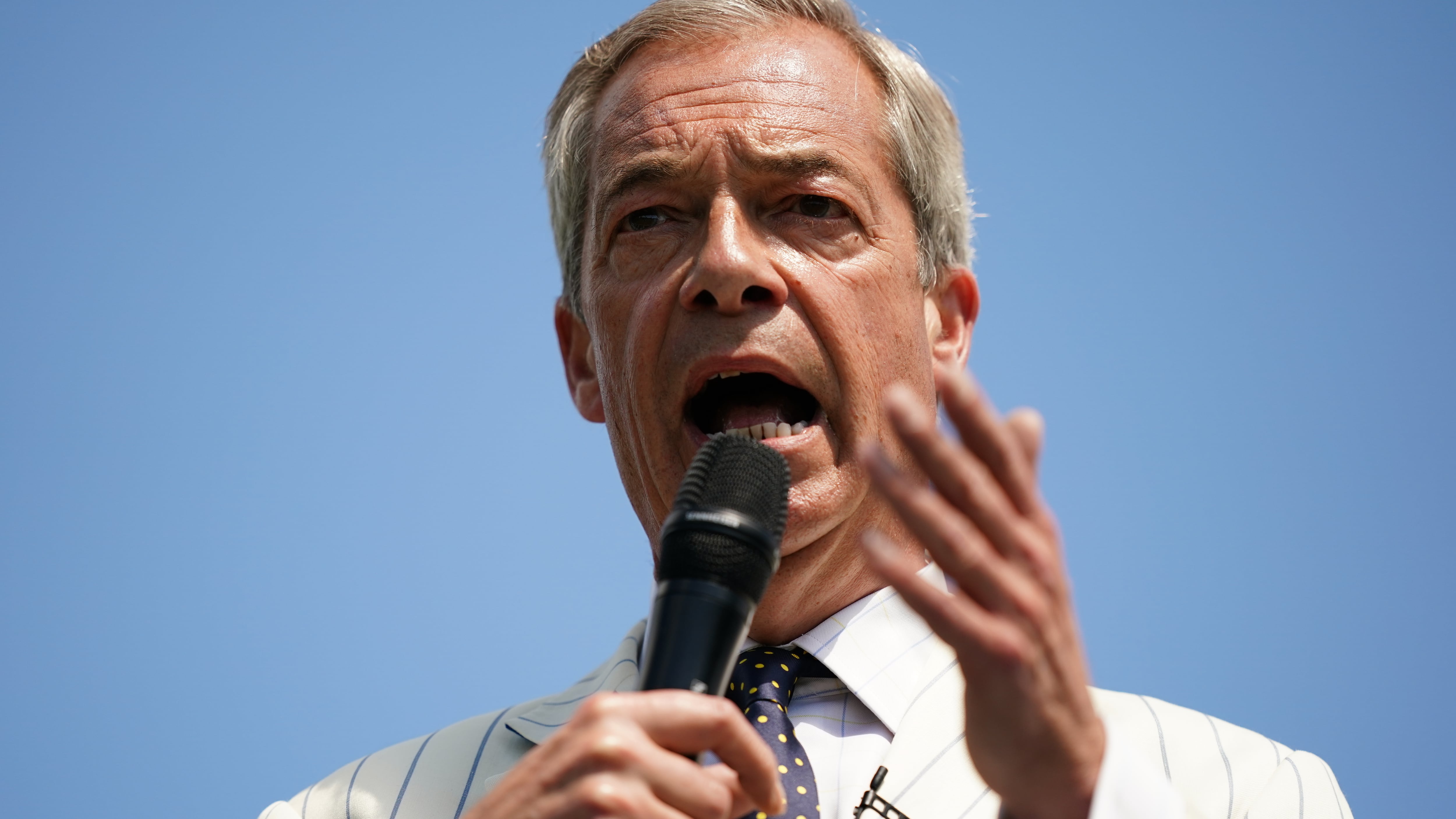 Reform UK leader Nigel Farage won a Tric award for news presenting