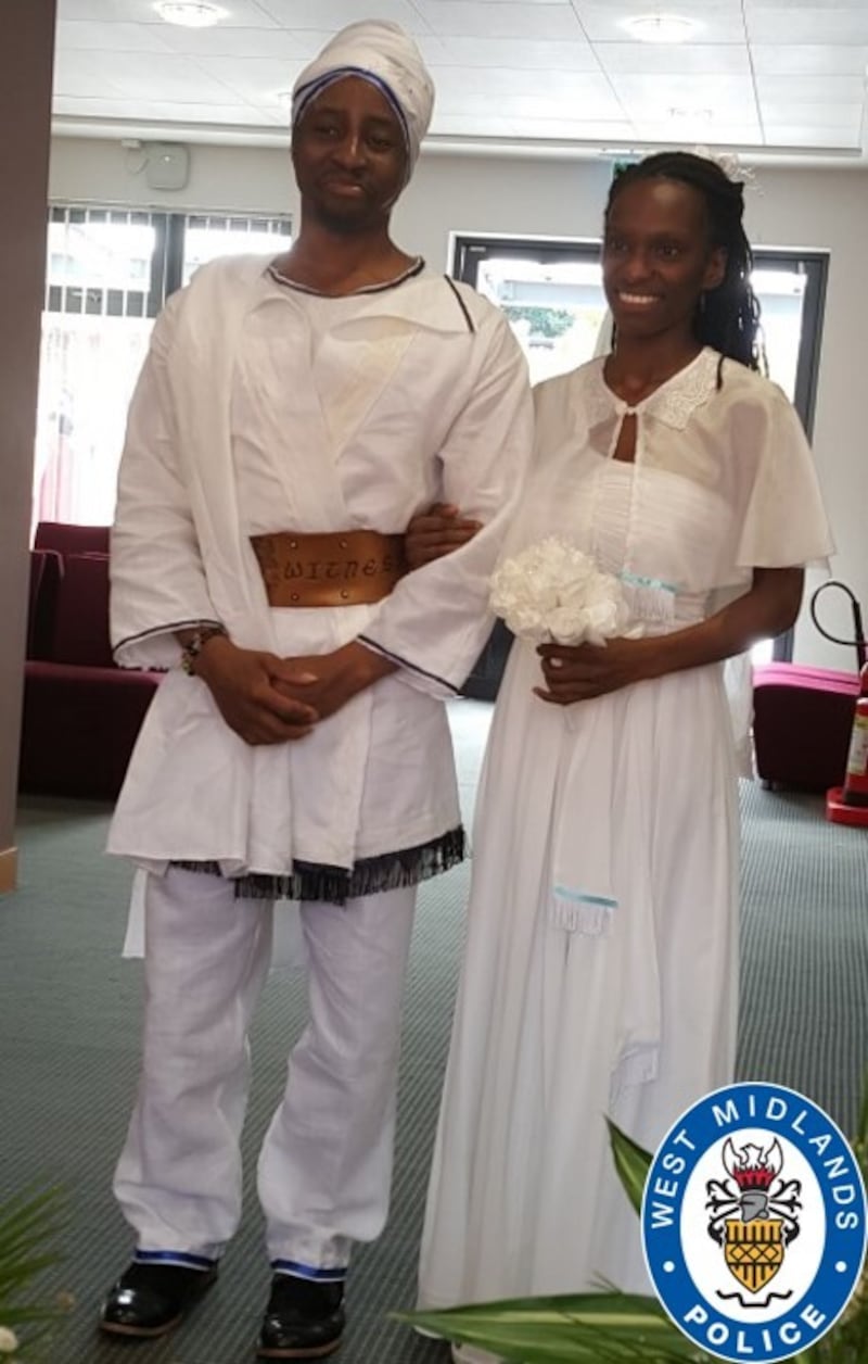 Tai and Naiyahmi Yasharahyalah pictured on their wedding day