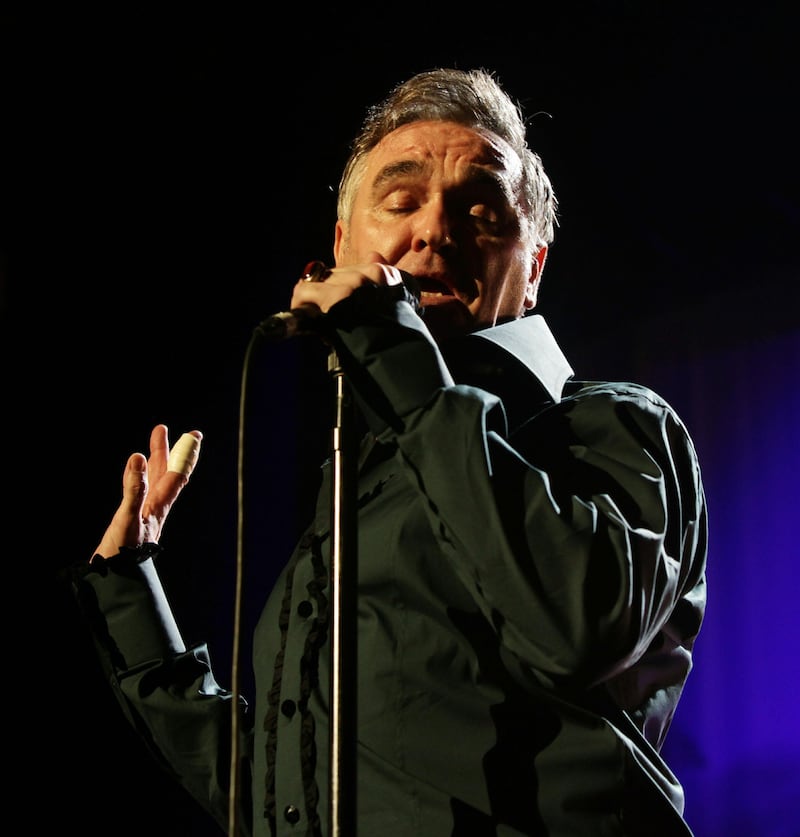 Morrissey performs on stage at the O2 Academy Brixton