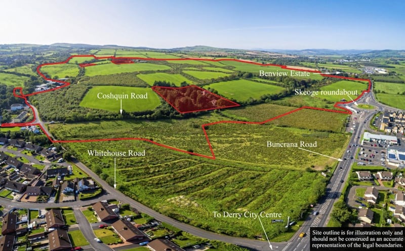 Map of the site for the proposed &pound;450m development. 