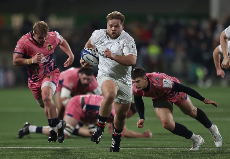 Ulster's Callum Reid in action during the Investec Champions Cup match at the Kingspan Stadium, Belfast. Picture date: Friday January 17, 2025. PA Photo. See PA story RUGBYU Ulster. Photo credit should read: Liam McBurney/PA Wire.

RESTRICTIONS: Use subject to restrictions. Editorial use only, no commercial use without prior consent from rights holder.