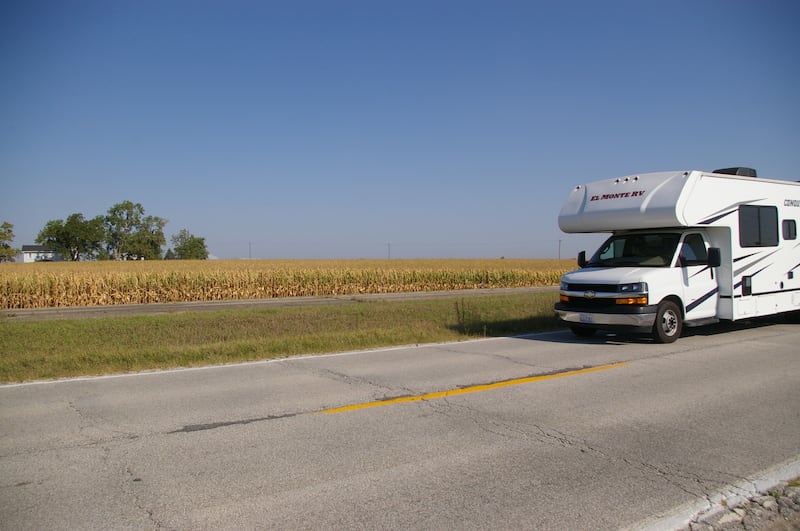 Beside part of the original road in  Illinois