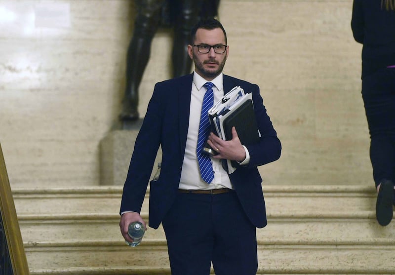 TUV MLA Timothy Gaston at Parliament Buildings on Tuesday