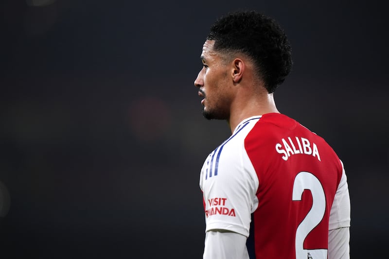 William Saliba has an outside chance of being involved this weekend