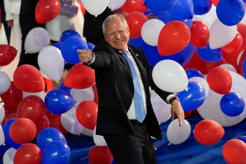 Democratic vice presidential nominee and Minnesota governor Tim Walz (Matt Rourke/AP)