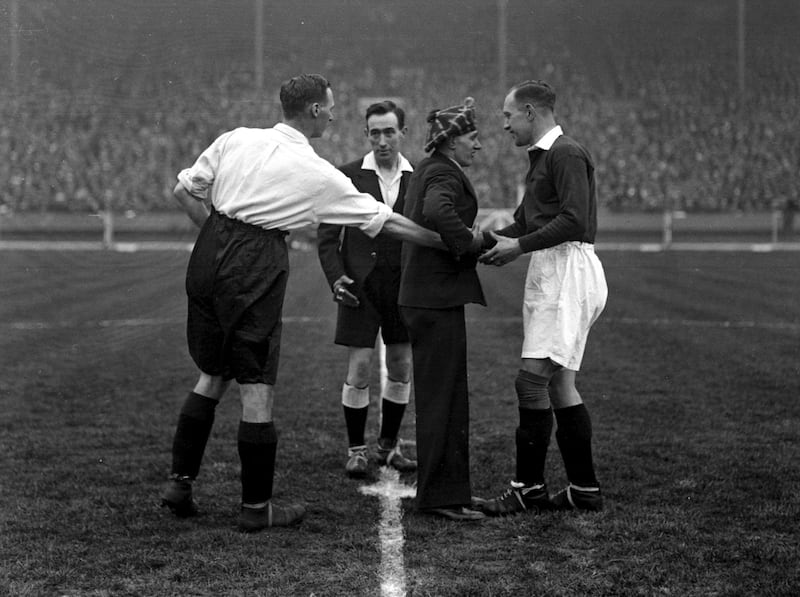 An equaliser from David Jack, left, secured a 3-3 draw for England with Germany in May 1930