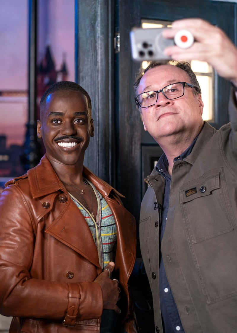 Russell T Davies and Ncuti Gatwa’s waxwork (CREDIT)