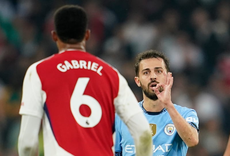 Bernardo Silva (right) was also annoyed by Arsenal’s approach (Dave Thompson/AP)