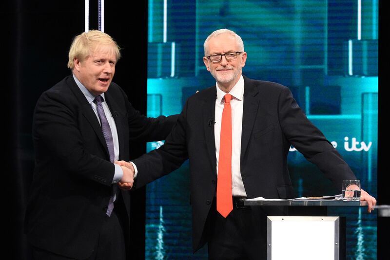 Boris Johnson (left) claimed victory and formed a government after the 2019 general election