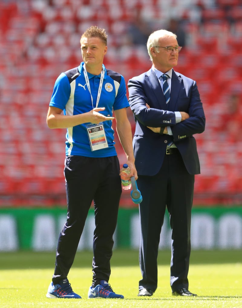 Leicester’s Jamie Vardy helped Ranieri win the league