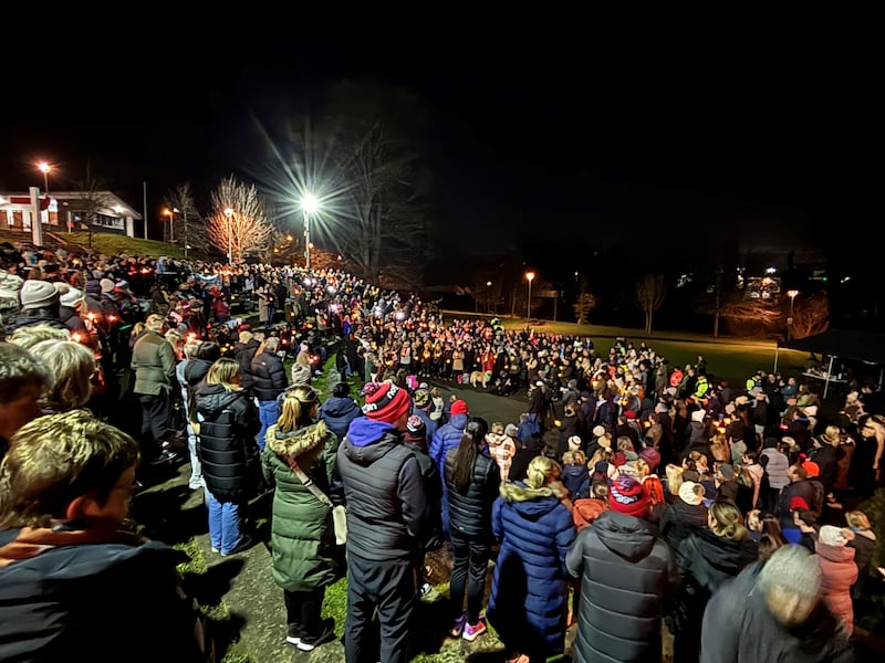 Dozens took part in a vigil organised by Women’s Aid Down Armagh at Solitude Park