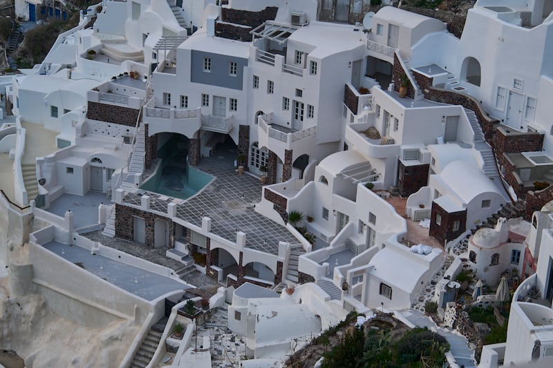 Thousands have left the earthquake-struck island of Santorini (Petros Giannakouris/AP)