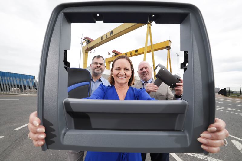 Pictured (L-R) are Francis McCartan, from Rostrevor-based Bradfor Ltd; Joanne Liddle, from Carrickfergus-based IPC Mouldings; and Stephen Cromie, from Newry’s Exact Group.