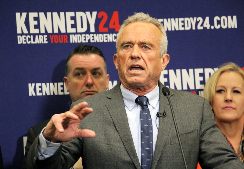 Robert F Kennedy Jr is one of the leading voices of the anti-vaccine movement and has also been linked to far-right figures (Hannah Schoenbaum/AP)