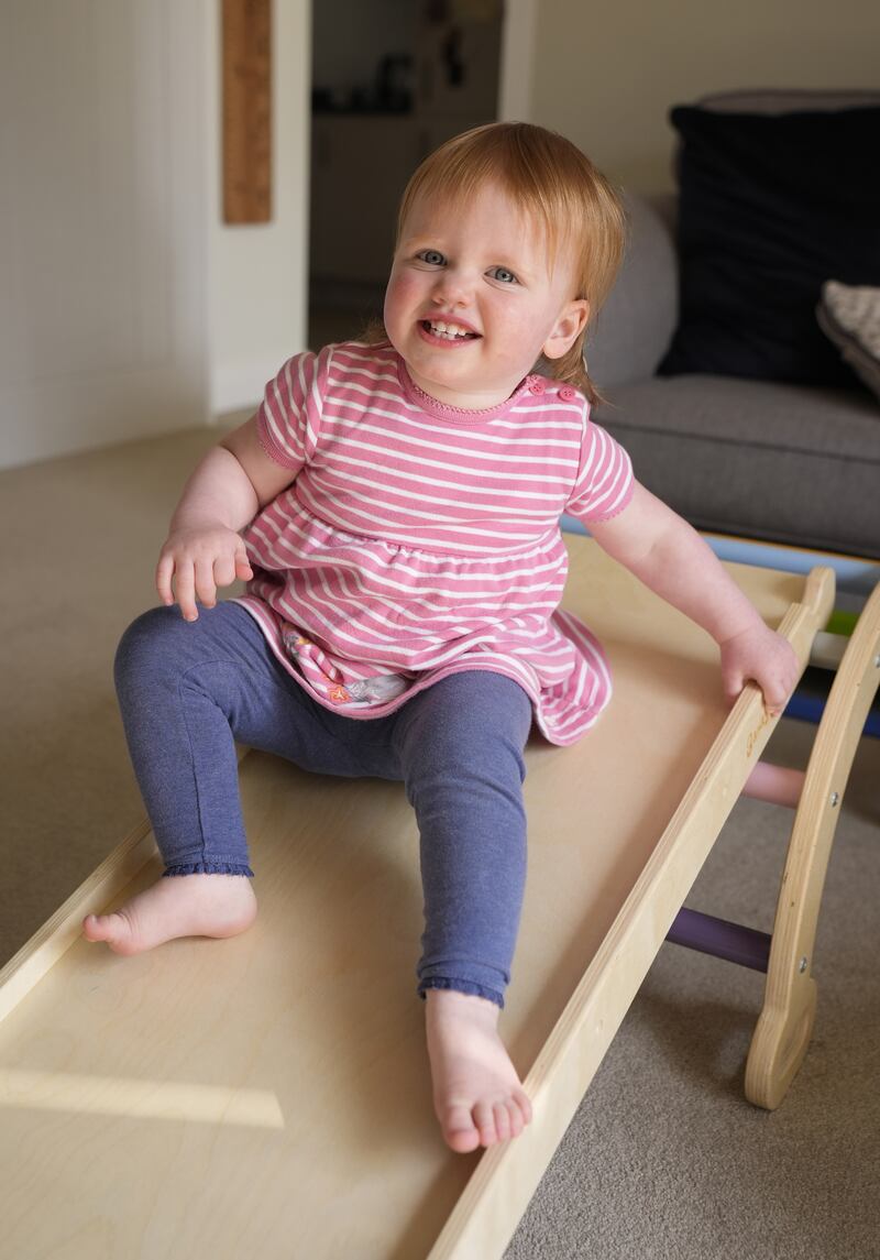 Opal Sandy, who was born completely deaf because of a rare genetic condition