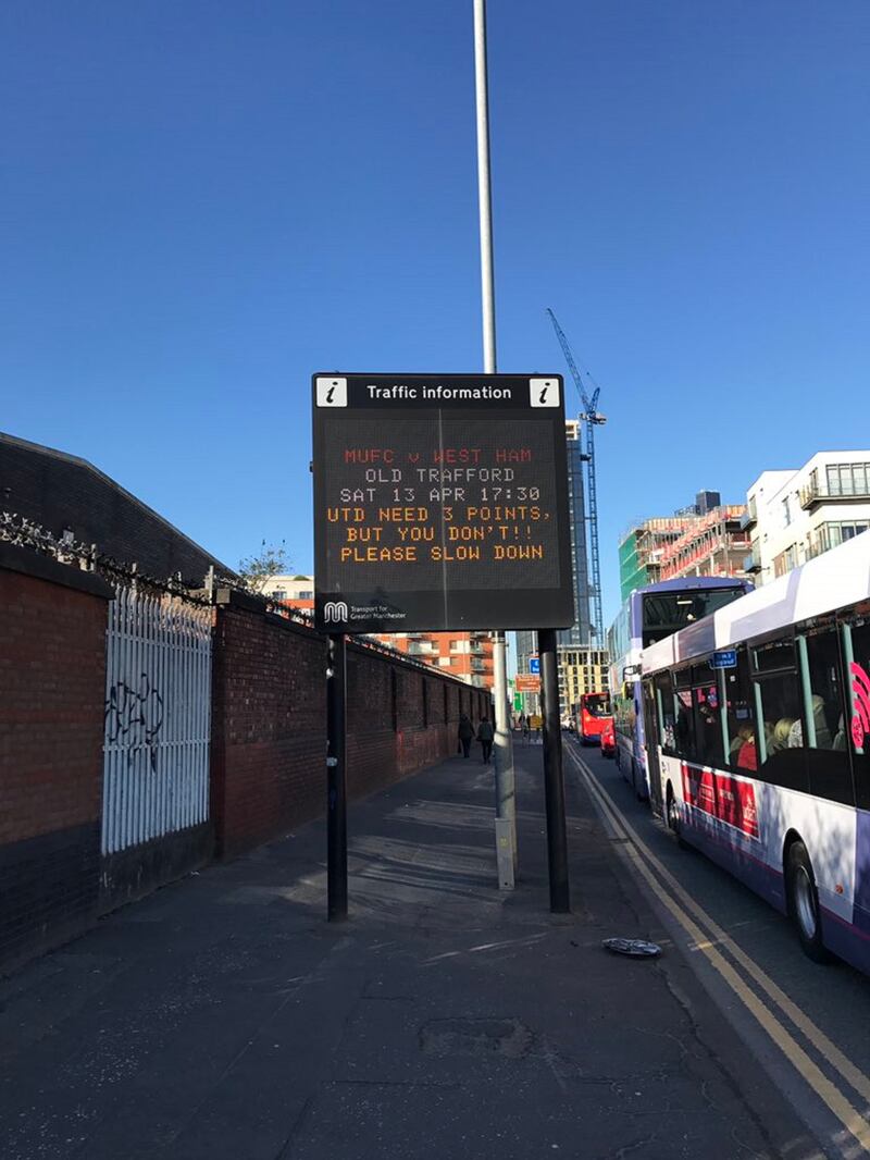 A Manchester road sign on Rochdale Road, Manchester