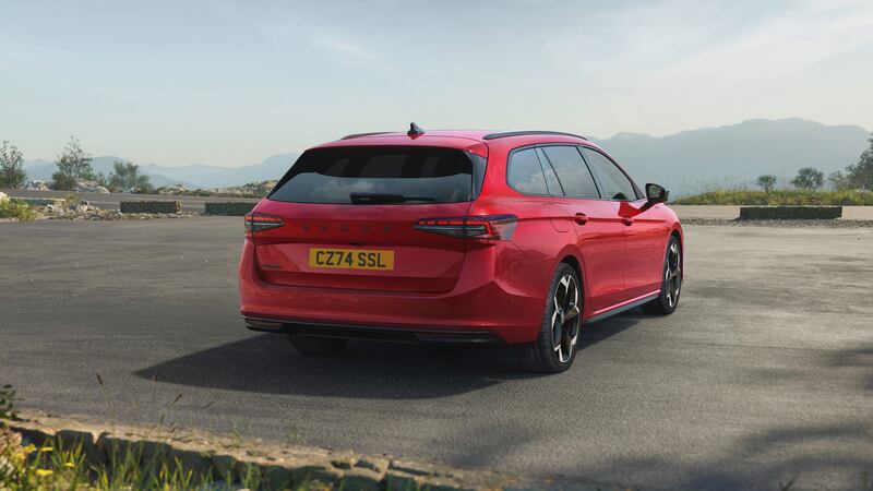 The estate variant can be opted with a plug-in hybrid powertrain. (Skoda)