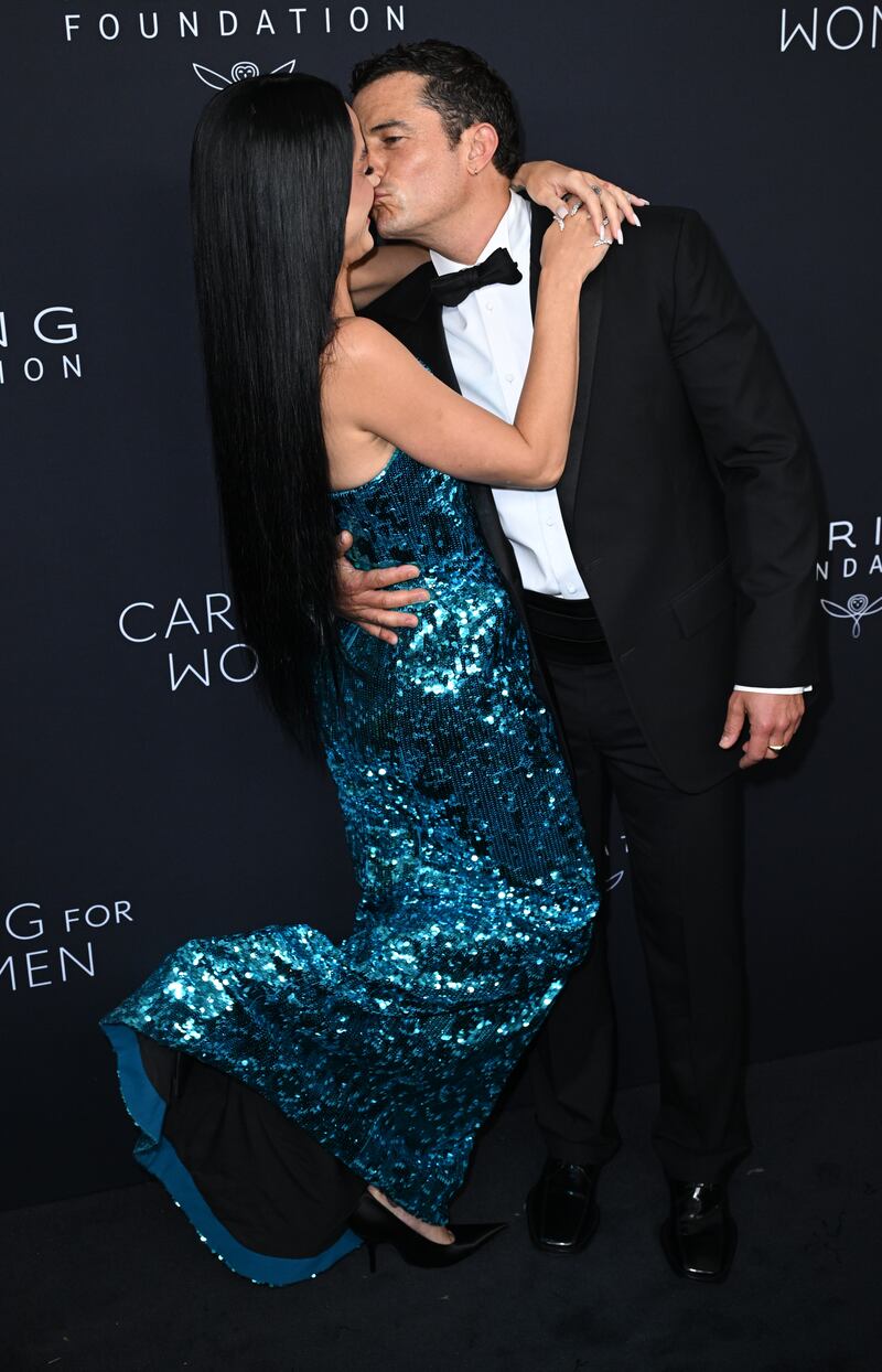 Katy Perry and Orlando Bloom attending the Kering Foundation’s Caring for Women dinner in New York City