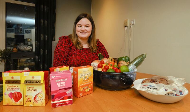 Lindsay Ray with a selection of foodstuffs