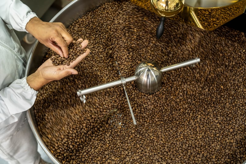 Coffee beans at the Red Ecolsierra association in Santa Marta, Colombia.