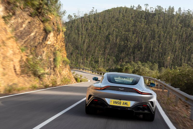 The Vantage looks more familiar from the rear