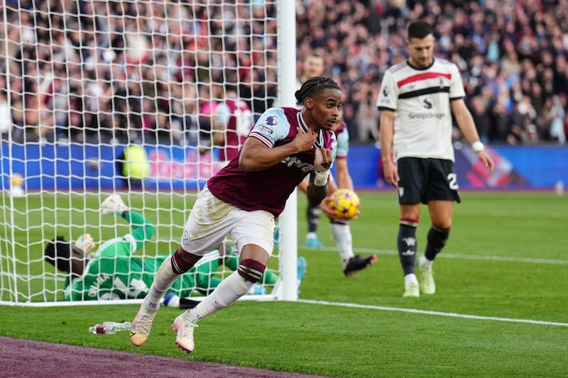 Crysencio Summerville scored his first goal for West Ham