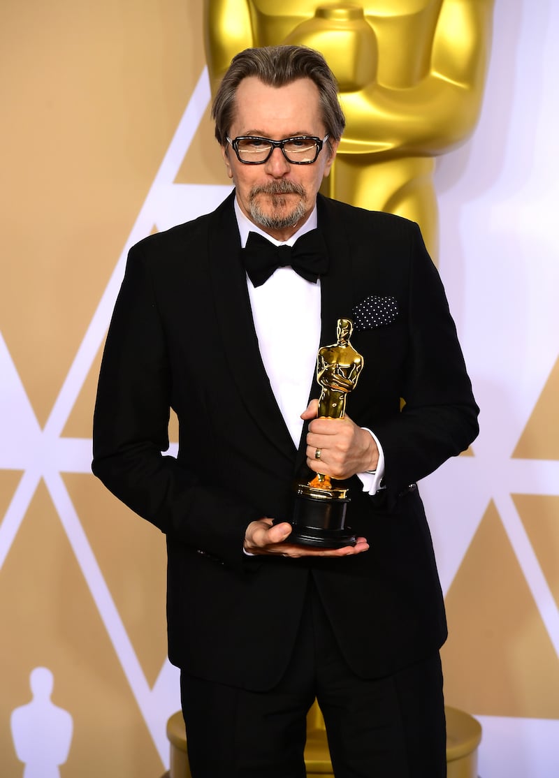 Gary Oldman with his best actor Oscar for Darkest Hour