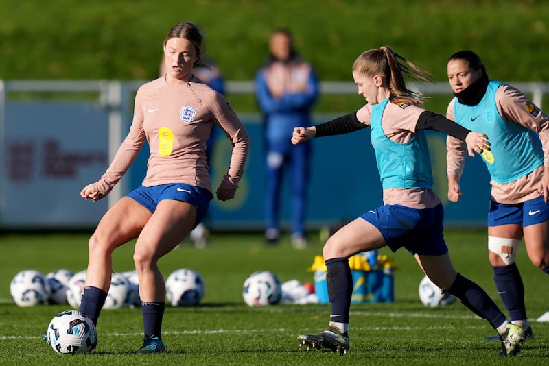 Ruby Mace (left) could make her senior England debut against Switzerland