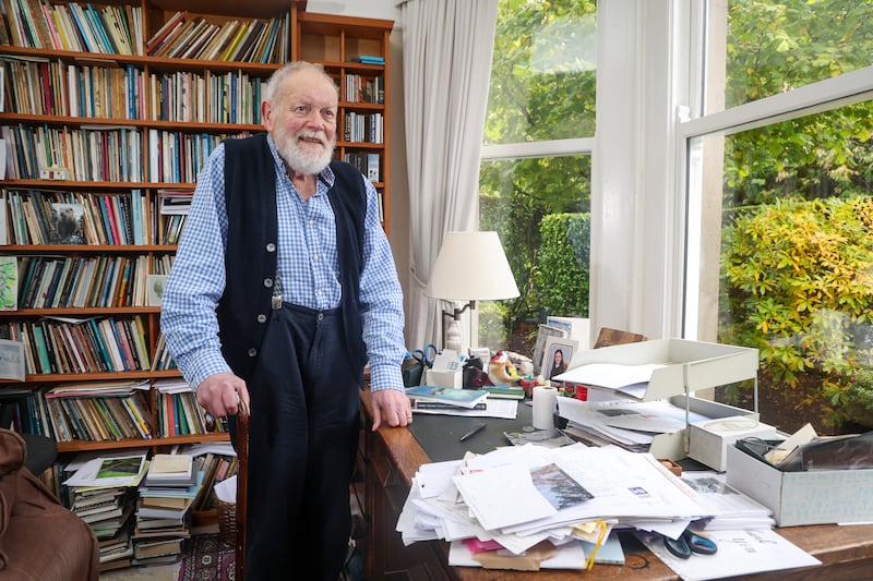 Writer Michael Longley pictured at home in South Belfast. PICTURE: MAL MCCANN