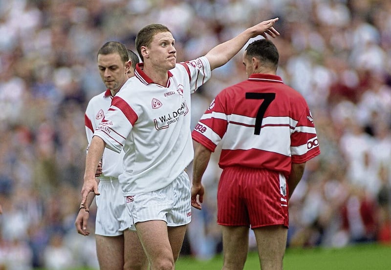 Cormac McAnallen pictured during the 2003 Ulster SFC game against Derry 