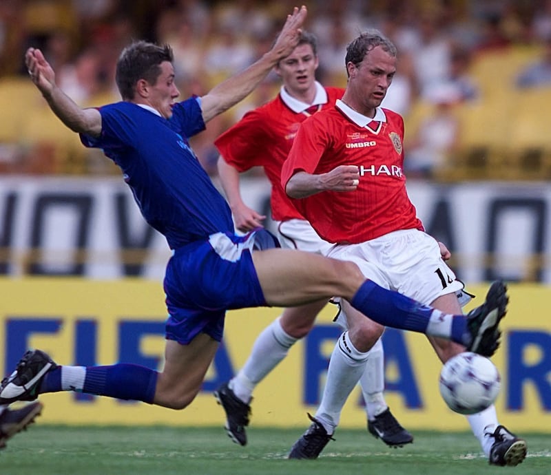 Jordi Cruyff and Ole Gunnar Solskjaer were among the Manchester United team that beat South Melbourne