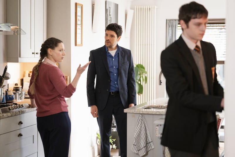 Lana Walsh, Colin Morgan and Michael Hanna in Dead & Buried