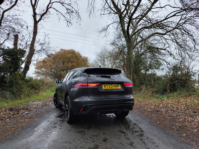 The rear of the F-Pace takes cues from the F-Type sports car