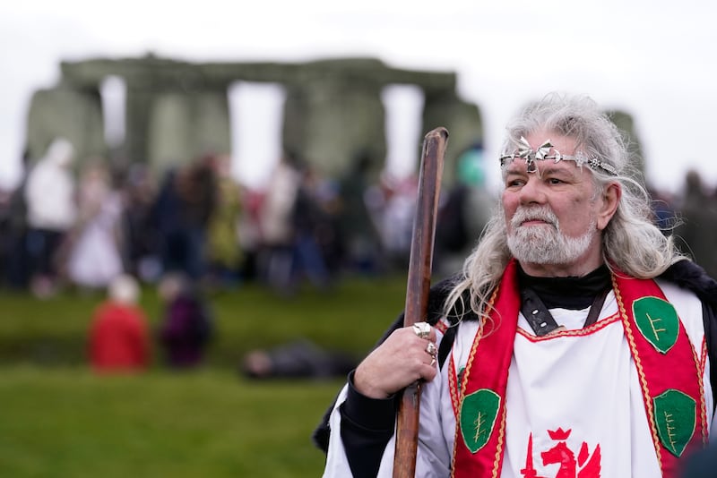 Arthur Pendragon takes part in the winter solstice celebrations